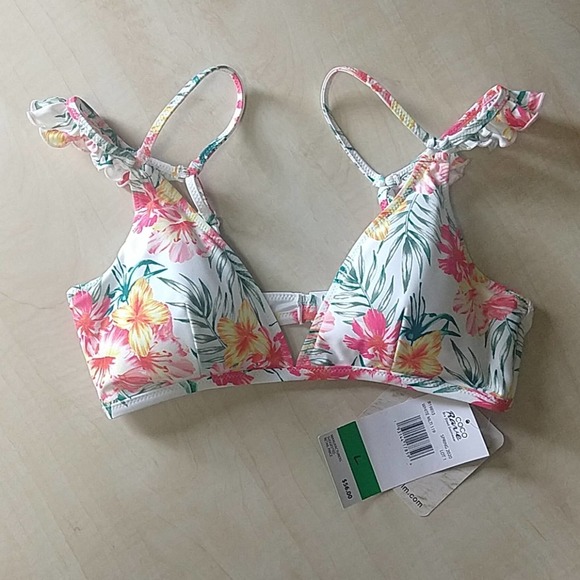 Coco Rave Tegan Ruffle Multi Strap Bikini Top L - Picture 6 of 8